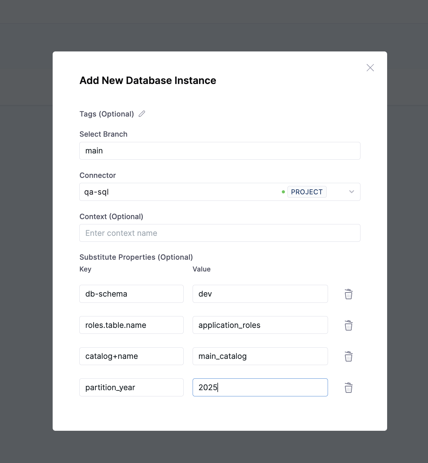 Using property substitution